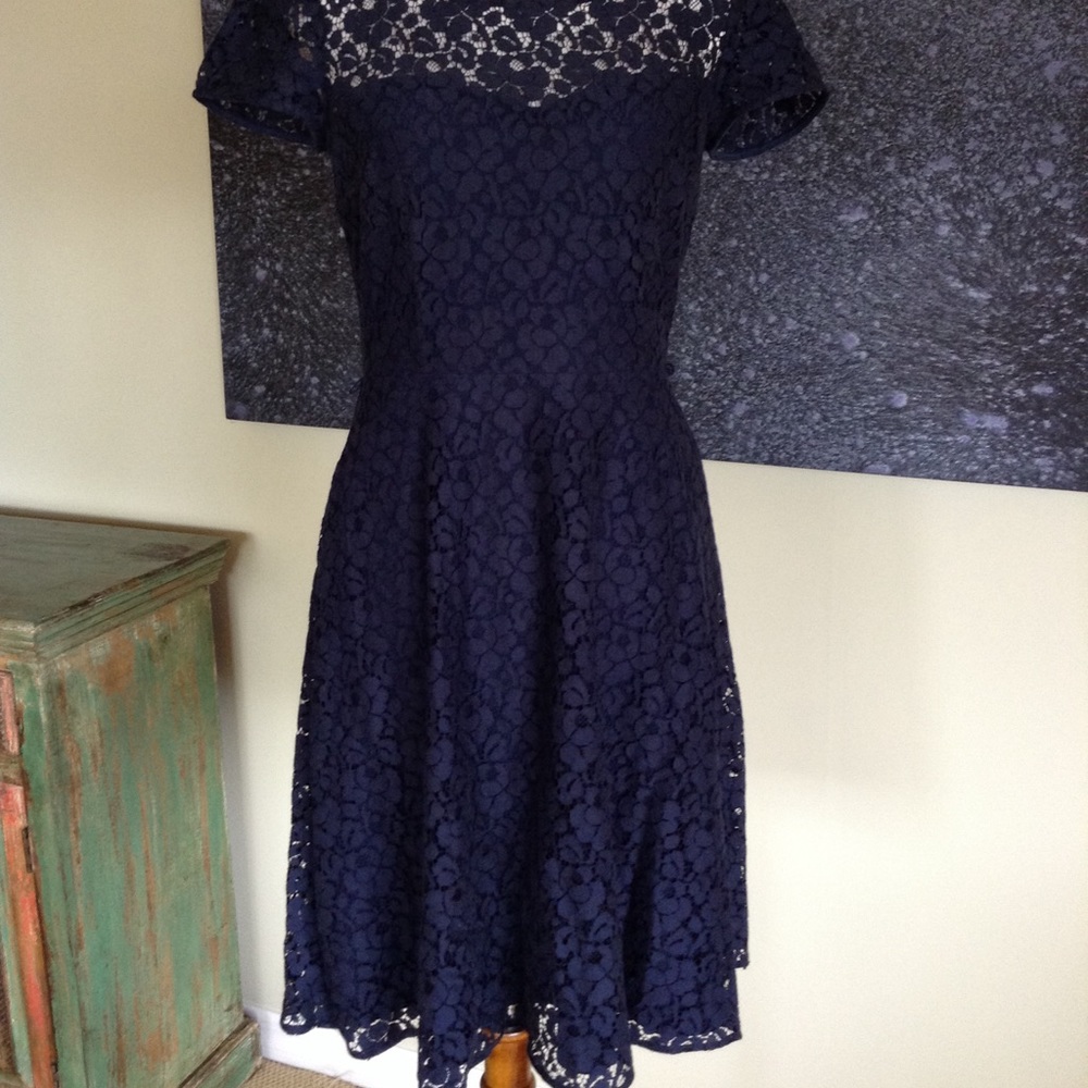 White House Black Market Black Lace Fit & Flare